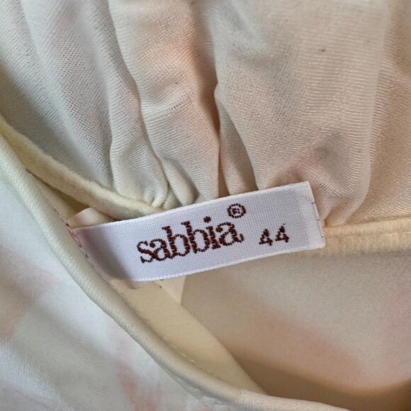 Sabbia Floral One Piece Halter Plunge Swimsuit Size 8 - Picture 5 of 5